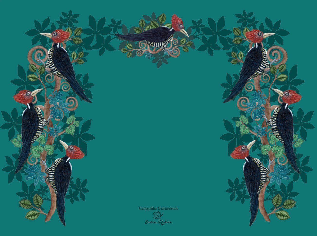 placemat-lineated-woodpecker